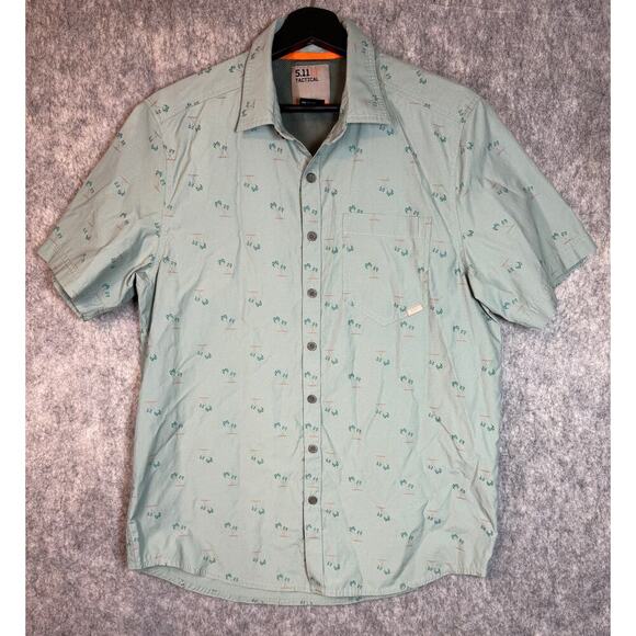 5.11 Tactical Mens Lifes A Breach Snap Button Short Sleeve Button Up - Small - Picture 2 of 9